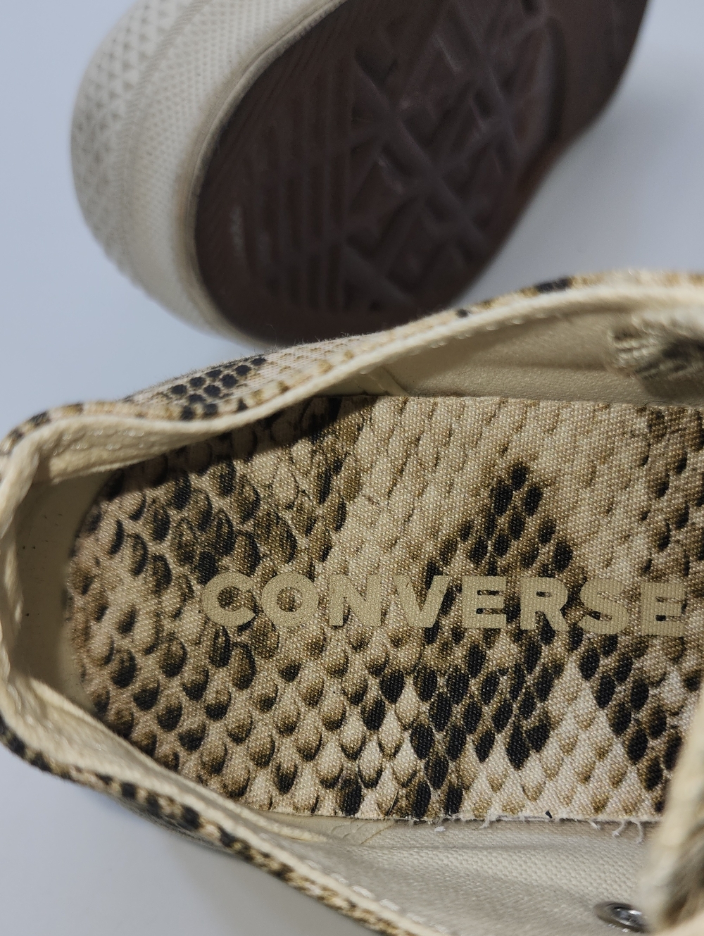Converse Women's Chuck Taylor All Star Wild Lift Platform Low "Snakeskin" Size 7 - Picture 12 of 14